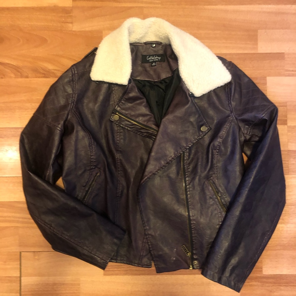 Coffee Shop Faux Leather Jacket